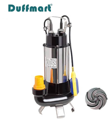 DS37077-Duffmart V1100F-B Pis Su Foseptik Parçalayıcılı Dalgıç Pompası