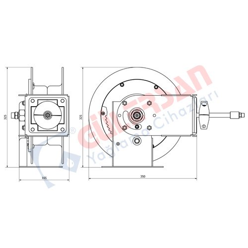 Gülersan 5500NM.108 10 Mt 8mm Mini Kasa Hava Hortum Makarası