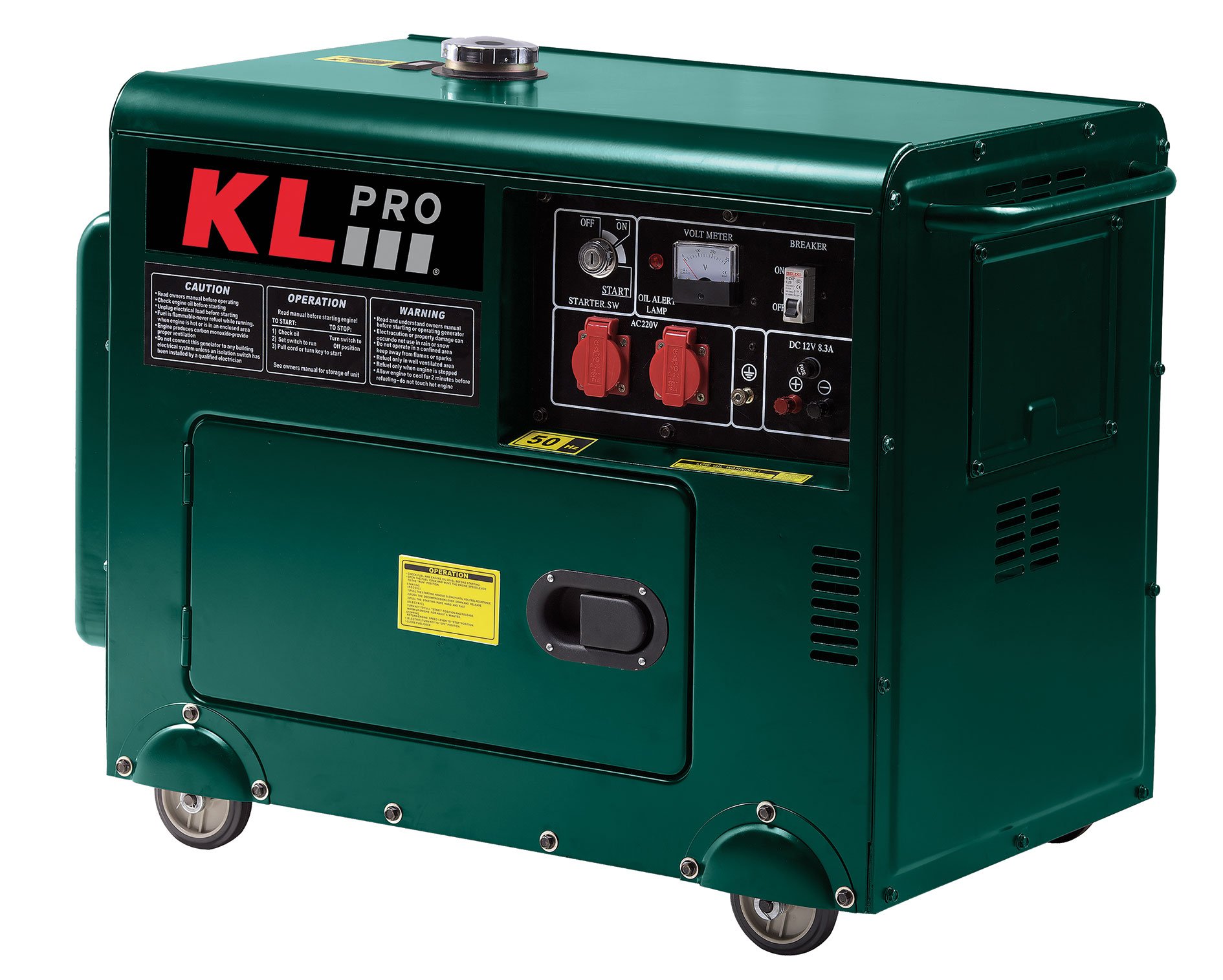 KLPRO KLJ5GF-LDE 13Hp 4.8kVa Monofaze Sessiz Dizel Profesyonel Jeneratör