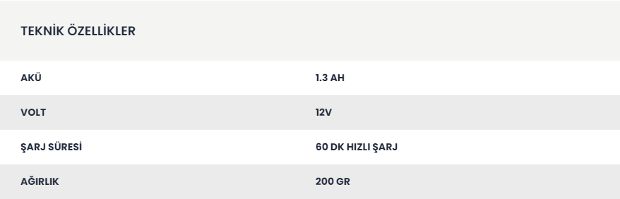 Rtrmax RTX1206 12V 1.3Ah USB Girişli Li-Ion Akü