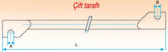 Kanca 16-18 Ebat Çift Taraflı Demir Bükme Kolu