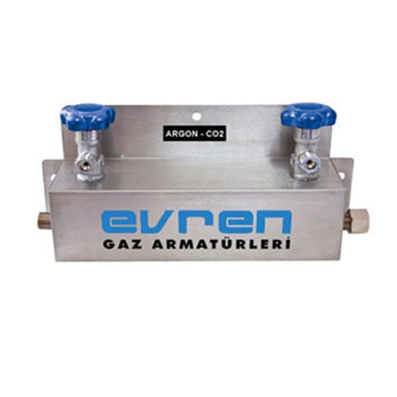 Evren 522 300 Bar G3/4'' - 2’li Tüp Bağlantısı için Argon - Karbondioksit Manifold Sistemi