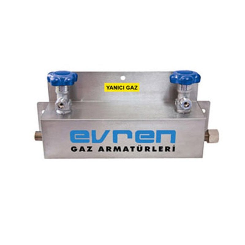 Evren 523 300 Bar G3/4'' - 2’li Tüp Bağlantısı için Yanıcı Gaz Manifold Sistemi