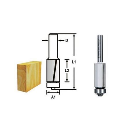 Makita D-47737 Rulmanlı Kenar Alma Freze Bıçağı (Çift Bıçak) 12.7mm