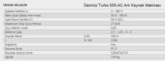 Demiriz Turbo 500-AC Ark Kaynak Makinası