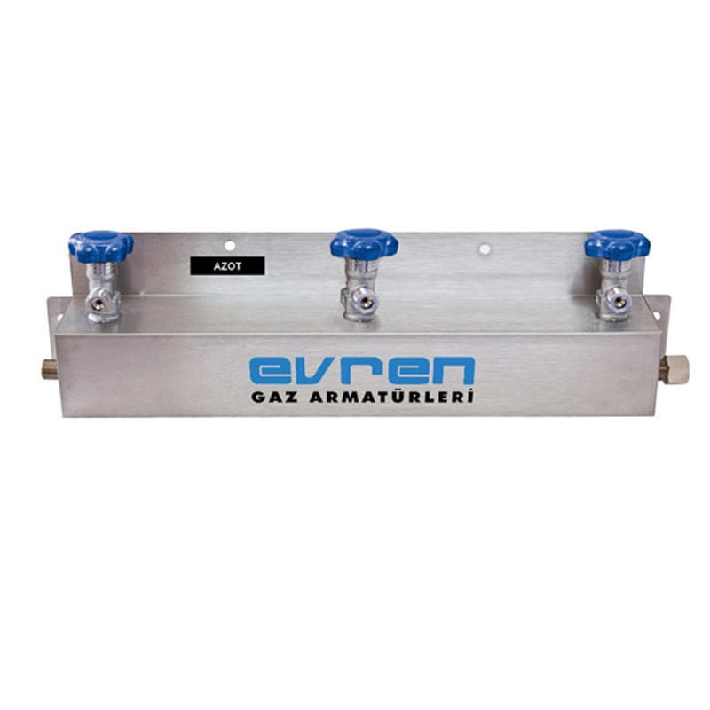 Evren 525 300 Bar G3/4'' - 3’lü Tüp Bağlantısı için Azot Manifold Sistemi