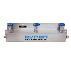 Evren 525 300 Bar G3/4'' - 3’lü Tüp Bağlantısı için Azot Manifold Sistemi