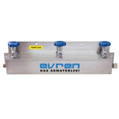 Evren 527 300 Bar G3/4'' - 3’lü Tüp Bağlantısı için Yanıcı Gaz Manifold Sistemi
