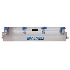 Evren 530 300 Bar G3/4'' - 4’lü Tüp Bağlantısı için Argon - Karbondioksit Manifold Sistemi