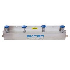 Evren 531 300 Bar G3/4'' - 4’lü Tüp Bağlantısı için Yanıcı Gaz Manifold Sistemi