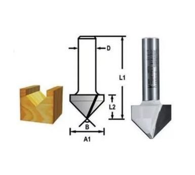 Makita D-47874 Dalma “V” Kanal Freze Bıçağı (Çift Bıçak)