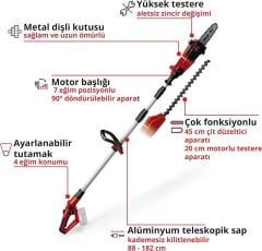Einhell GE-HC 18 Li T Solo Akülü Yüksek Dal ve Çit Budama