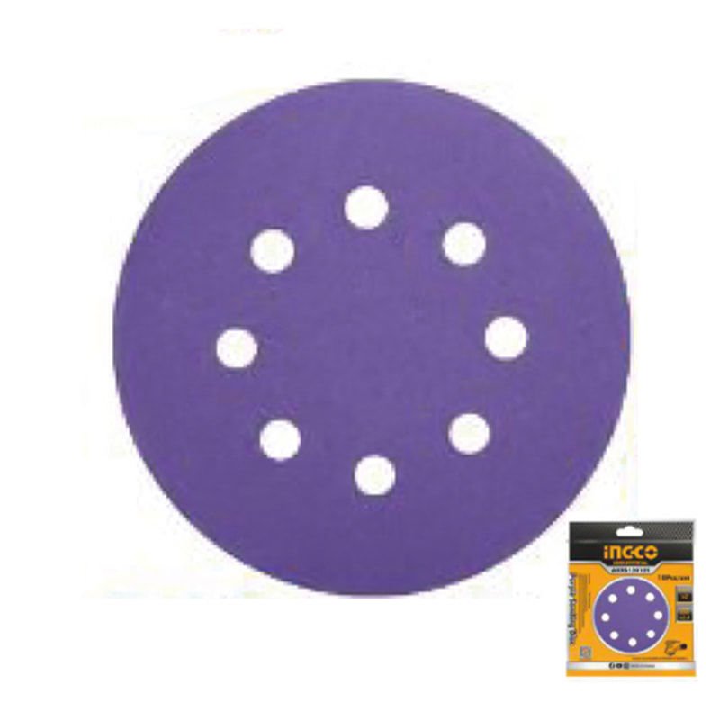 Ingco AKRS150103 Endüstriyel 10'lu 150mm Mor Zımpara Diski