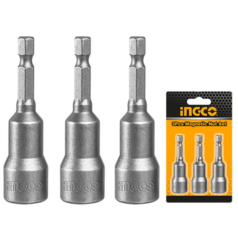 Ingco AMN0731 3'lü Manyetik Somun Adaptörü Seti 7mm