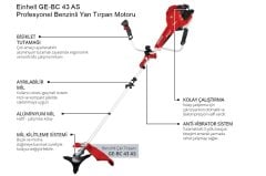 Einhell GE-BC 43 AS Benzinli Tırpan Motoru