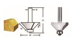 Makita D-48701 Rulmanlı Konik Kenar Alma Freze Bıçağı (Çift Bıçak)