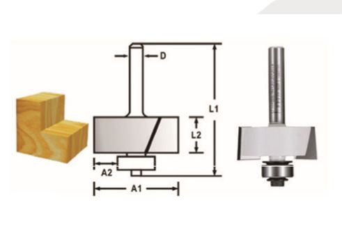 Makita D-48739 Rulmanlı Lamba Açma Freze Bıçağı (Çift Bıçak)