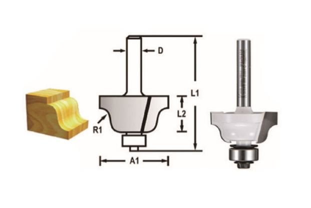 Makita D-48767 Rulmanlı Profil Freze Bıçağı (Çift Bıçak)