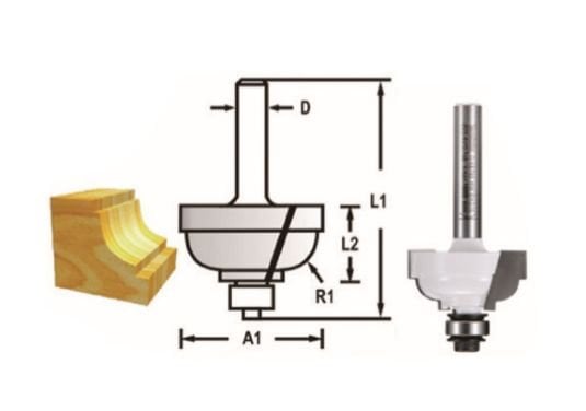 Makita D-48795 Rulmanlı Profil Freze Bıçağı (Çift Bıçak)