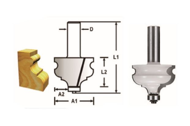 Makita D-48832 Balık Küpeşte Freze Bıçağı (Çift Bıçak)