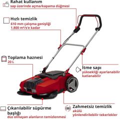 Einhell TE-SW 18/610 Li Solo Akülü Zemin Temizleme