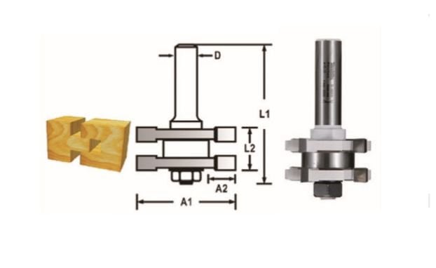 Makita D-48913 Ters Çevrilebilir Eklem Freze Bıçağı Düz Profil (Çift Bıçak)