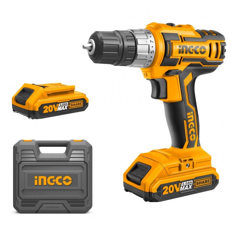 Ingco CDLI200215 Li-ion Akülü Matkap 10mm 20V 2.0Ah