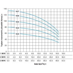 Master 2 MVK 16/7 T Dikey Pompalı Trifaze Hidrofor