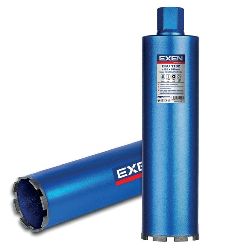 Exen EKU 1110 110x550 mm Sulu Kesim Elmas Karot Ucu
