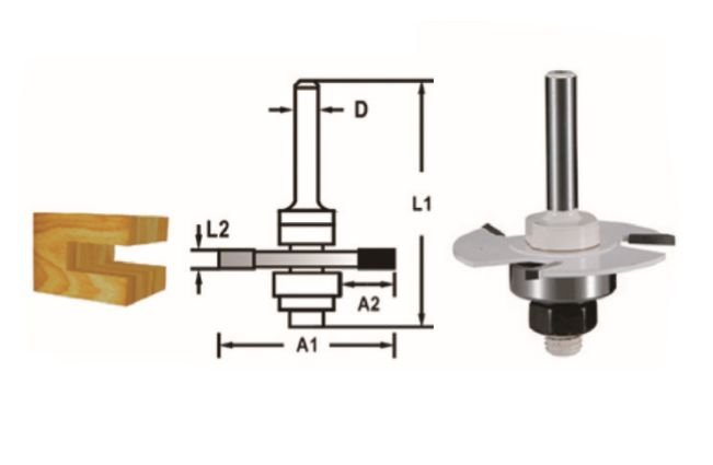 Makita D-48991 Yiv Açma Freze Bıçağı - Üç Kanatlı (Üç Bıçak)