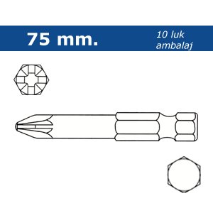Proscr SCR03173 PZ1 75mm Pozi Bits Ucu