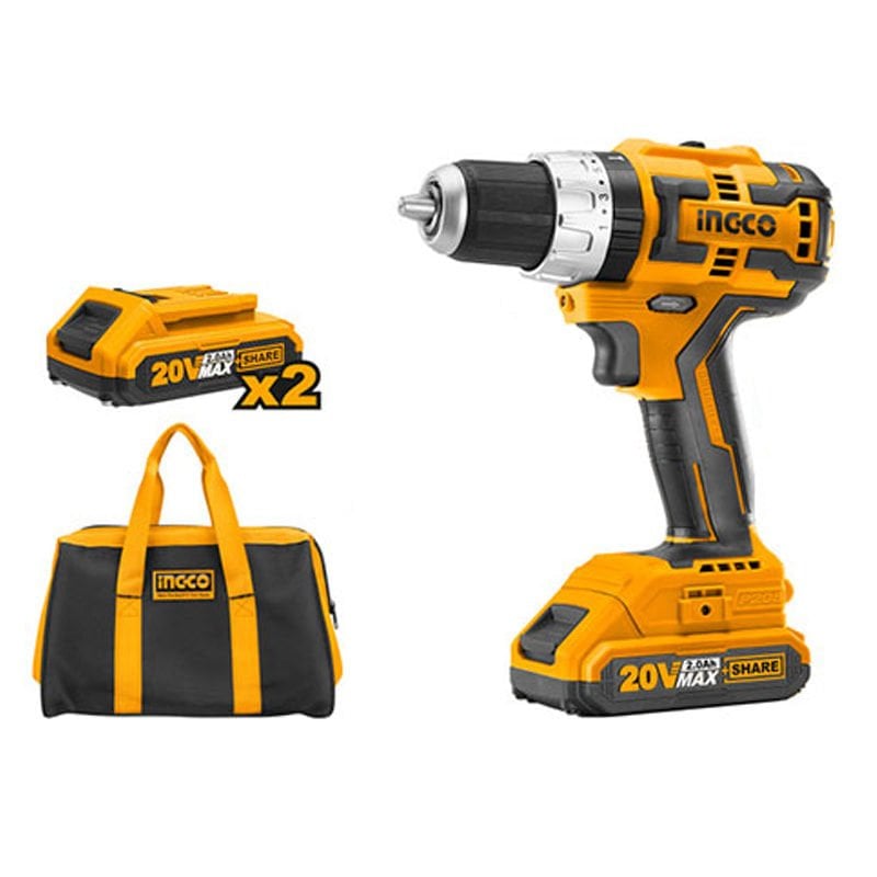 Ingco CIDLI20608 20V 2.0Ah 13mm Li-ion Akülü Darbeli Matkap Kömürsüz