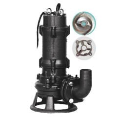 Water Sound CWQ25-10-2.2 3HP Trifaze Yüksek Debili Öğütücülü Tip Döküm Gövdeli Drenaj Pompası