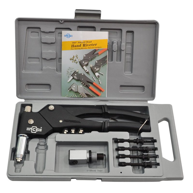 NCG S909 3 Fonksiyonlu Döner Kafalı Perçin Pensi Seti