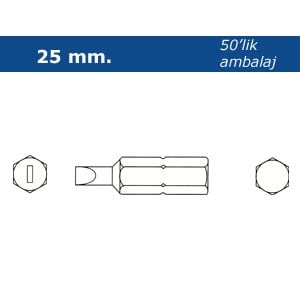 Proscr SCR03109 SL5.5 25mm Düz Bits Ucu