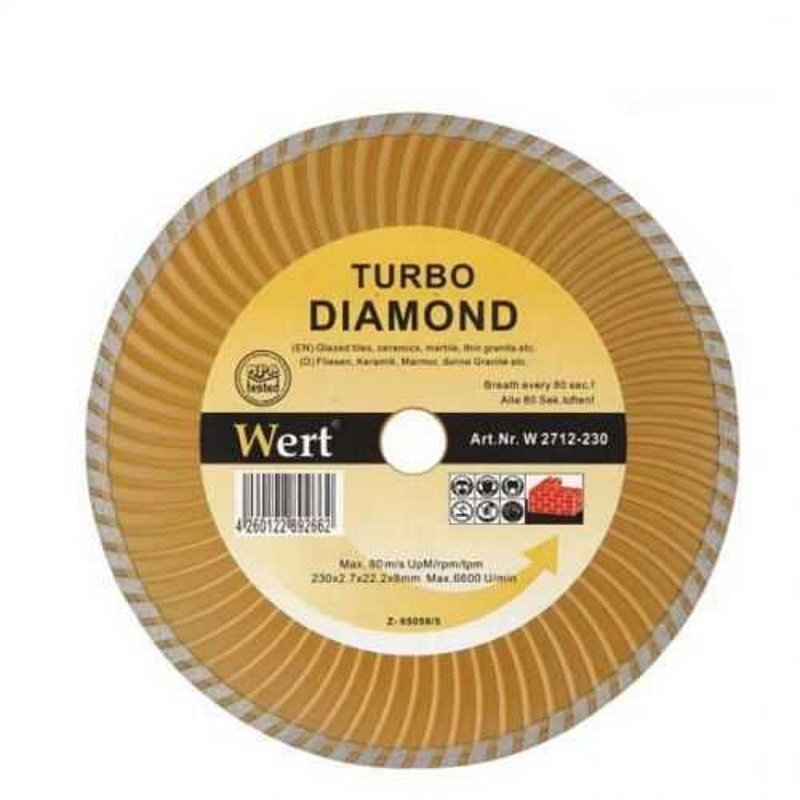 WERT 2712-115 Turbo Kanallı Elmas Testere (115mm)