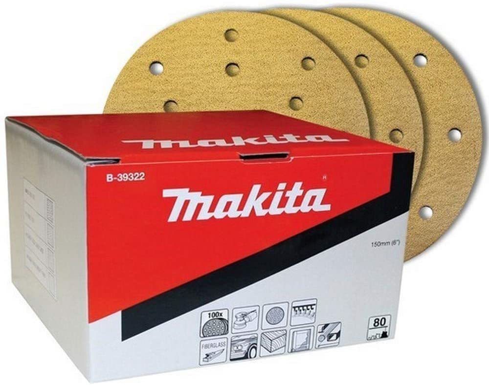 Makita B-39322 15 Delikli Çok Amaçlı Zımpara Kağıdı 80Kum