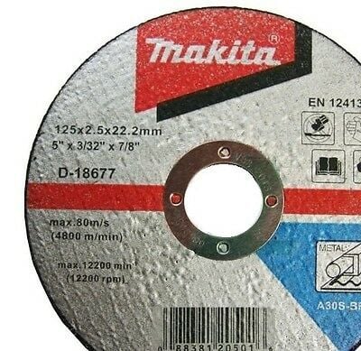Makita D-18677 Düz Flex Metal Kesme Taşı 125x2.5 mm 50 Adet