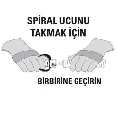 Ridgid 63045 T-213 Kanal Açma 4 Bıçaklı Kesici Spiral Uç 1'' 25 mm