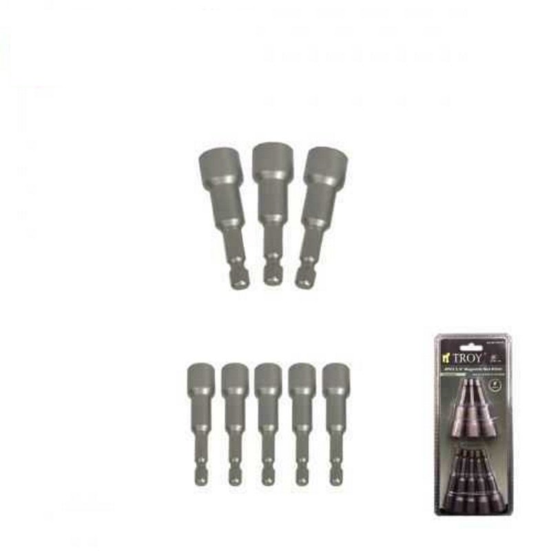 TROY 26133 Mıknatıslı Lokma Adaptör Seti, 8 Parça