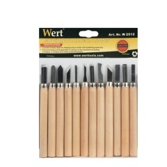 WERT 2512 Ahşap Oyma Bıçak Seti, 12 Parça