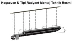 Hoşseven 22 KW U Tipi Borulu Radyant Isıtıcı 3,0 Mt