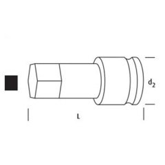 Osaka Tool LN1-15AD 1-1.5 inç Havalı Lokma Adaptörü
