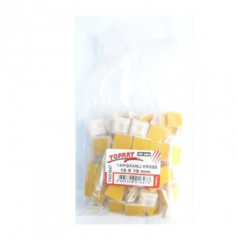 Topart TA01649 28x28mm Yapışkanlı Kroşe 100'lü paket