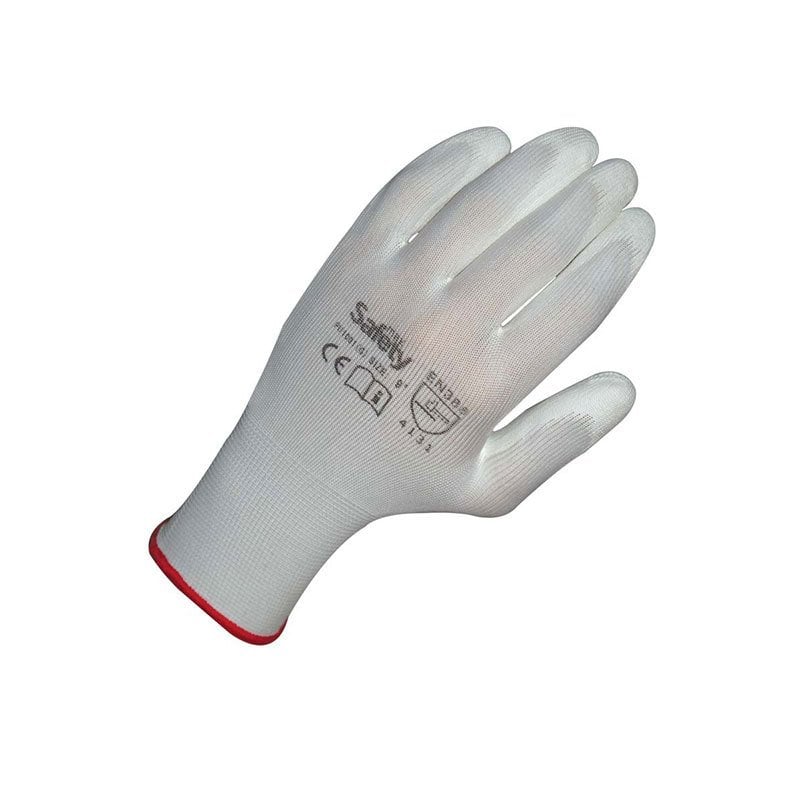 MaxSafety PU-020B-9 No:9 Beyaz Pu Montaj Eldiveni