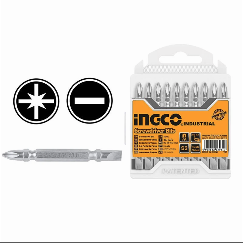 Ingco SDB21ZL133 10'lu Çift Taraflı Bits Uç Seti