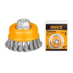 Ingco WB21251 125mm Burgulu Çanak Tel Fırça