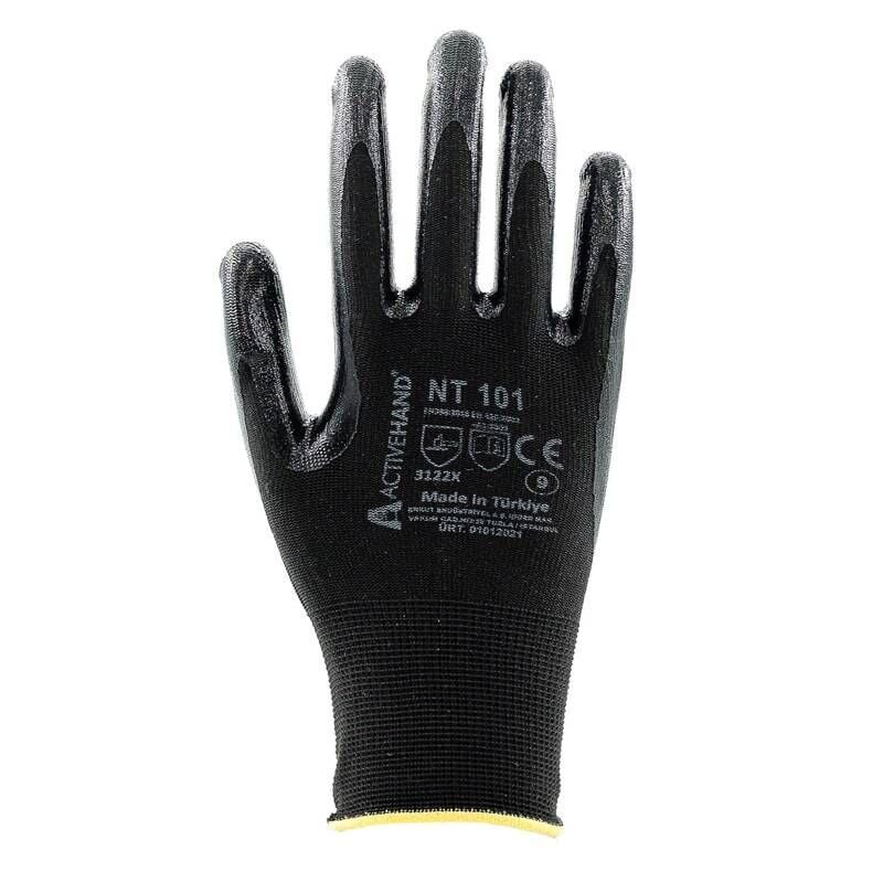Activehand NT 101 Nitril Kaplı Genel Amaçlı İş Eldiveni No:9