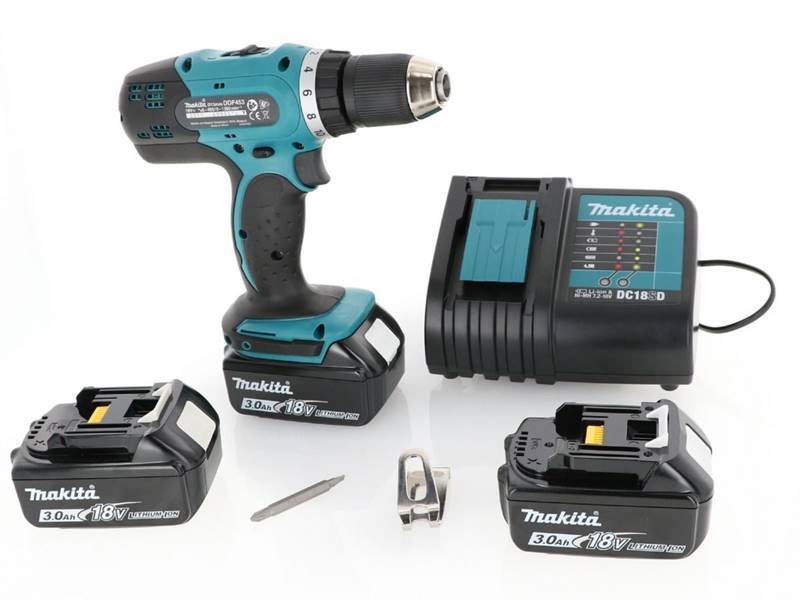 Makita DDF453SFE3 18V 3.0 Ah Akülü Matkap Vidalama 3 Akülü Makine
