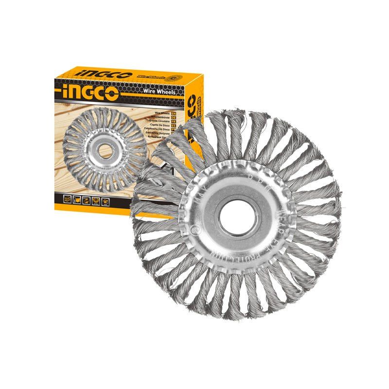 Ingco WB51501 150mm Burgulu Daire Çelik Tel Fırça